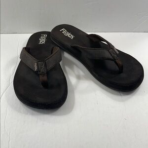 Flojos Women's Brown Leather Strap Sandals Size 7